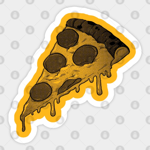 8 bit Pizza Slice Sticker by DankFutura